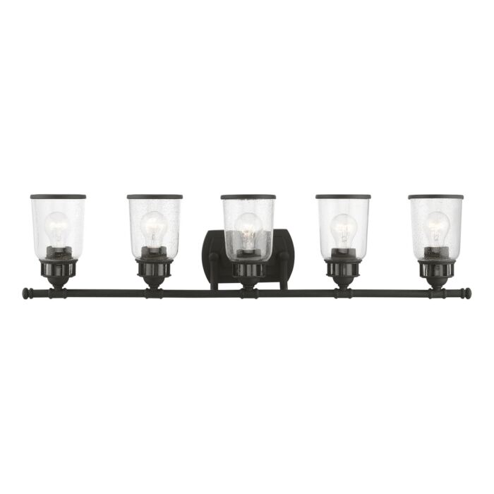 Lawrenceville 5-Light Bathroom Vanity Sconce in Black
