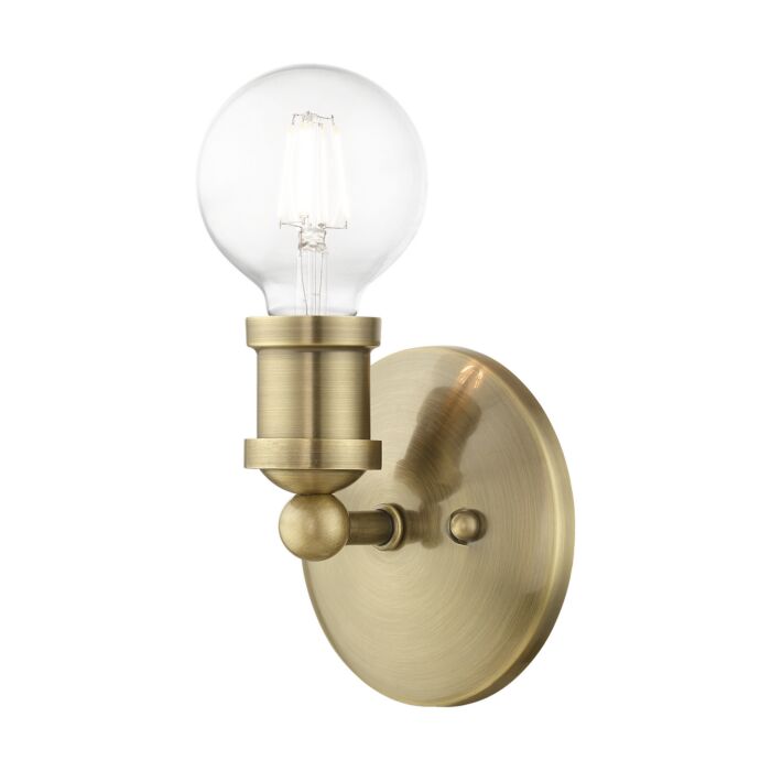 Lansdale 1-Light Bathroom Vanity Sconce in Antique Brass