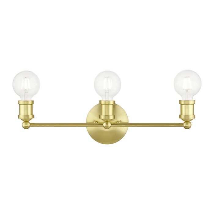 Lansdale 3-Light Bathroom Vanity Sconce in Satin Brass