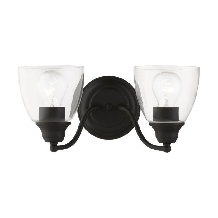 Montgomery 2-Light Bathroom Vanity Sconce in Black