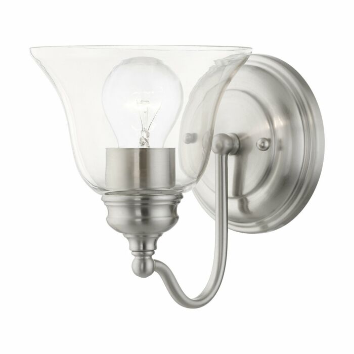 Moreland 1-Light Bathroom Vanity Sconce in Brushed Nickel