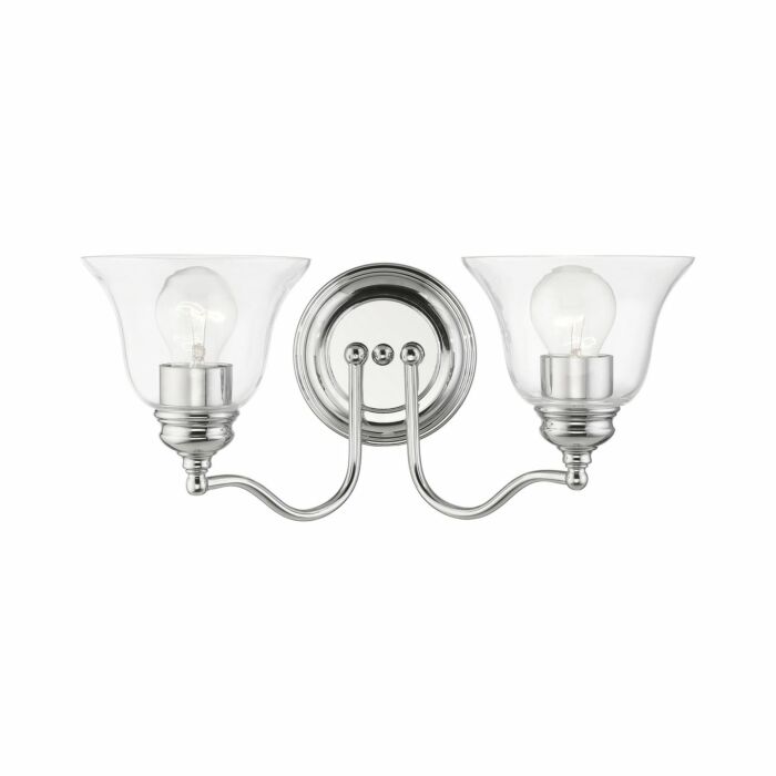 Moreland 2-Light Bathroom Vanity Sconce in Polished Chrome