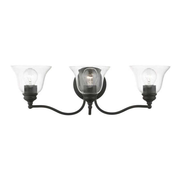 Moreland 3-Light Bathroom Vanity Sconce in Black