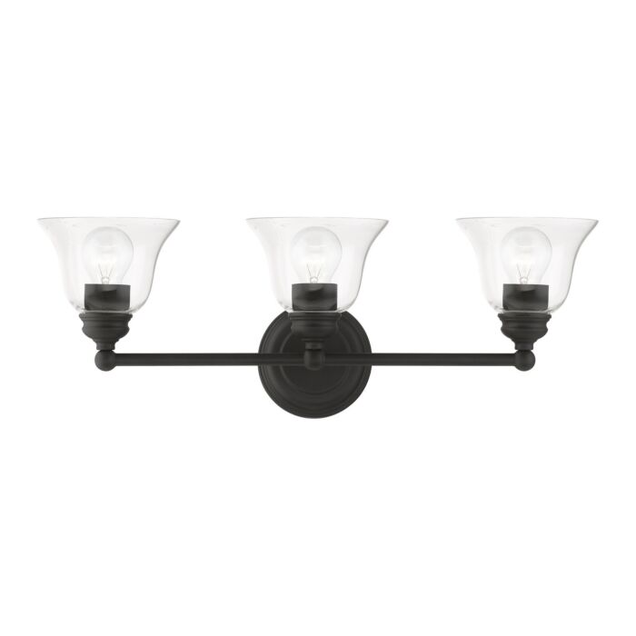 Moreland 3-Light Bathroom Vanity Sconce in Black