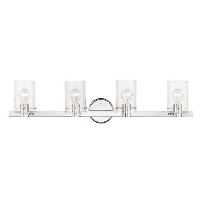 Munich 4-Light Bathroom Vanity Sconce in Polished Chrome