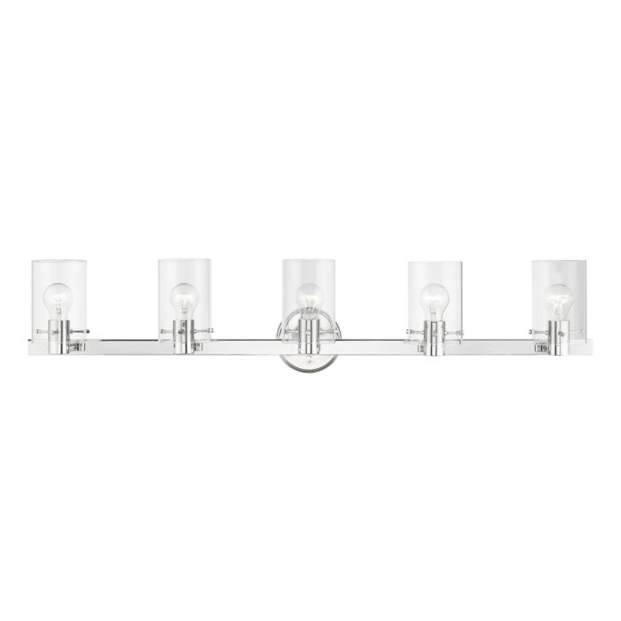 Munich 5-Light Bathroom Vanity Sconce in Polished Chrome