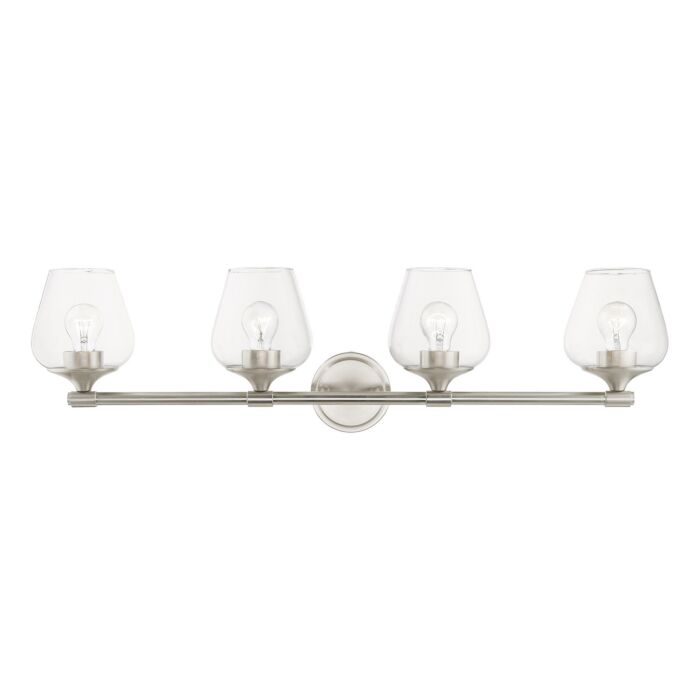 Willow 4-Light Bathroom Vanity Sconce in Brushed Nickel
