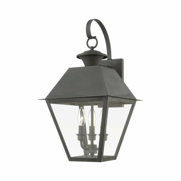 Wentworth 3-Light Outdoor Wall Lantern in Charcoal