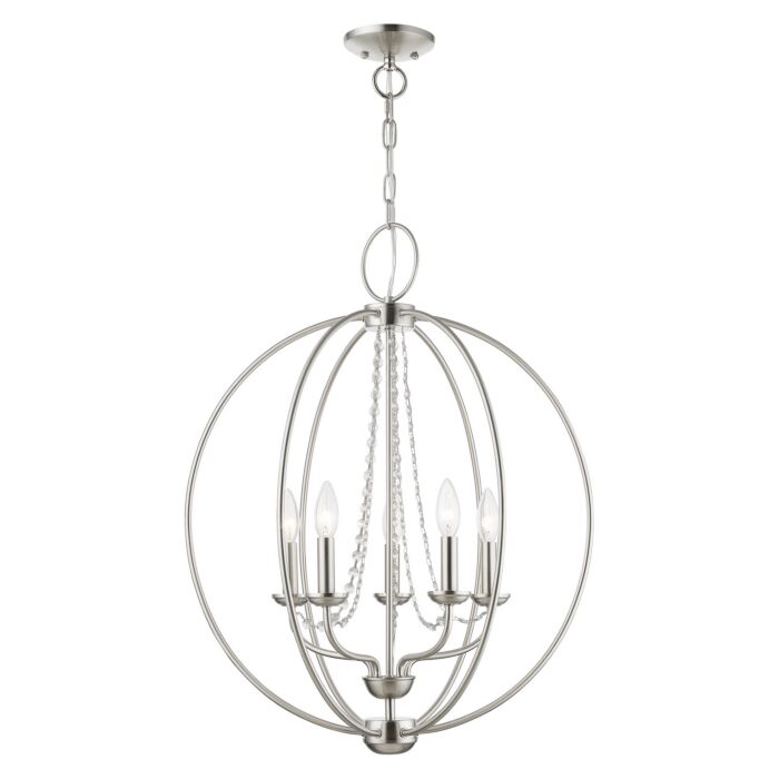 Arabella 5-Light Chandelier in Brushed Nickel