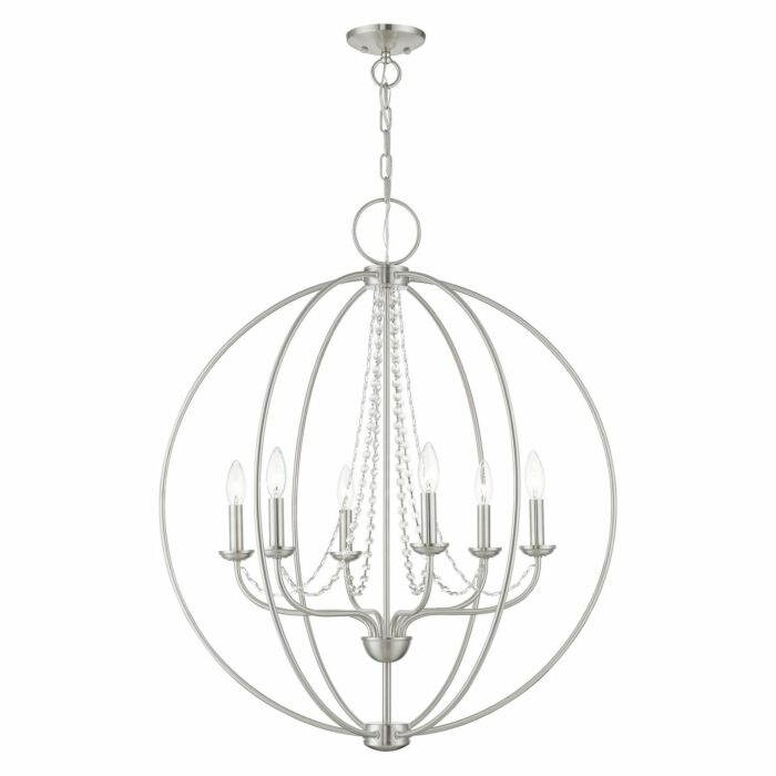 Arabella 6-Light Chandelier in Brushed Nickel