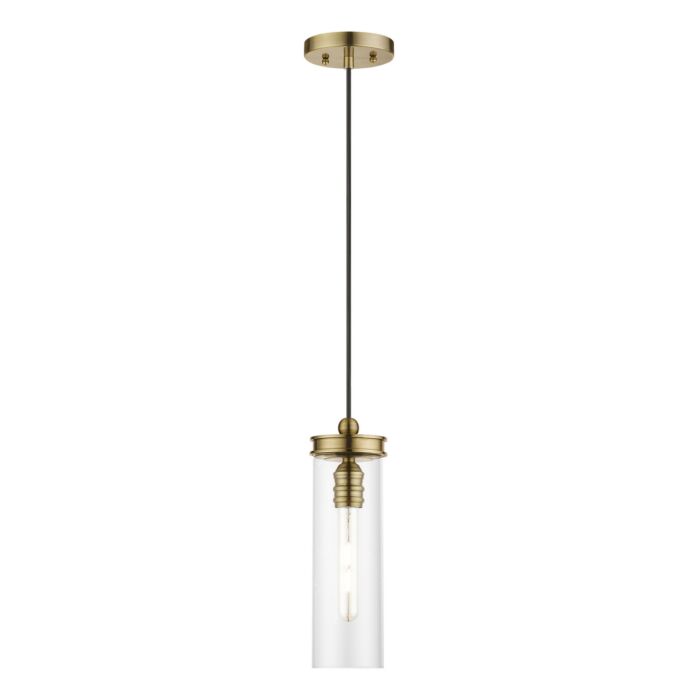 Devoe 1-Light Mini Pendant in Antique Brass