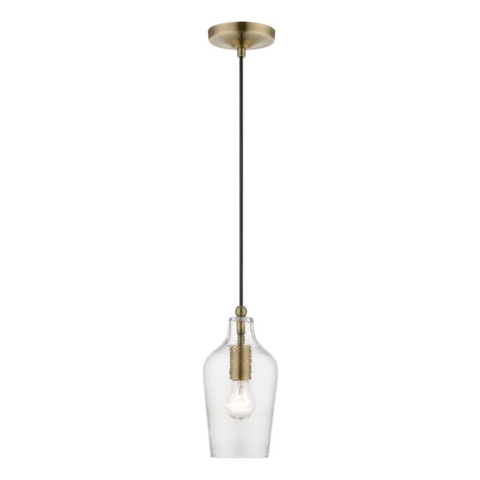 Avery 1-Light Mini Pendant in Antique Brass