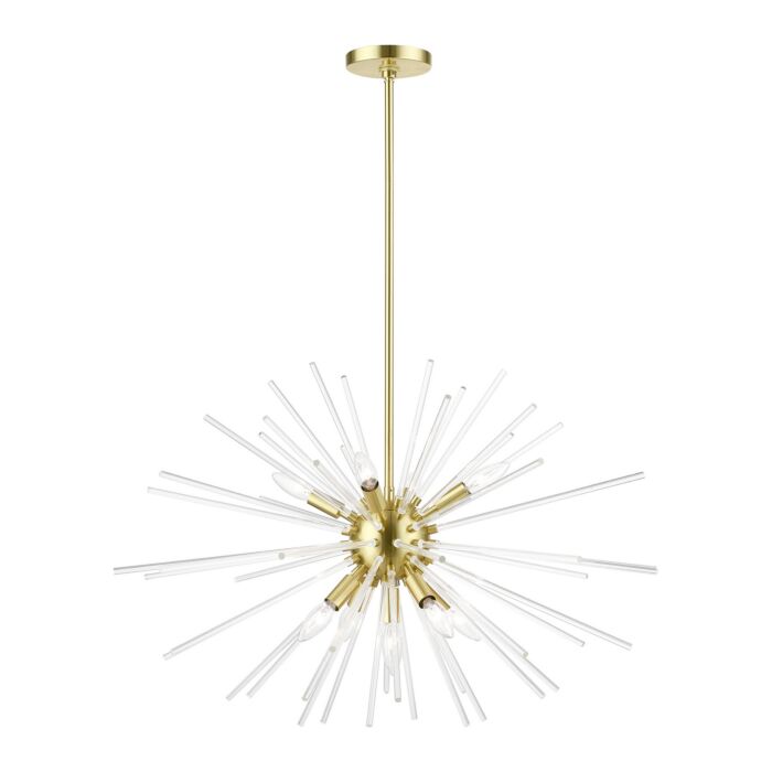 Utopia 9-Light Chandelier in Satin Brass