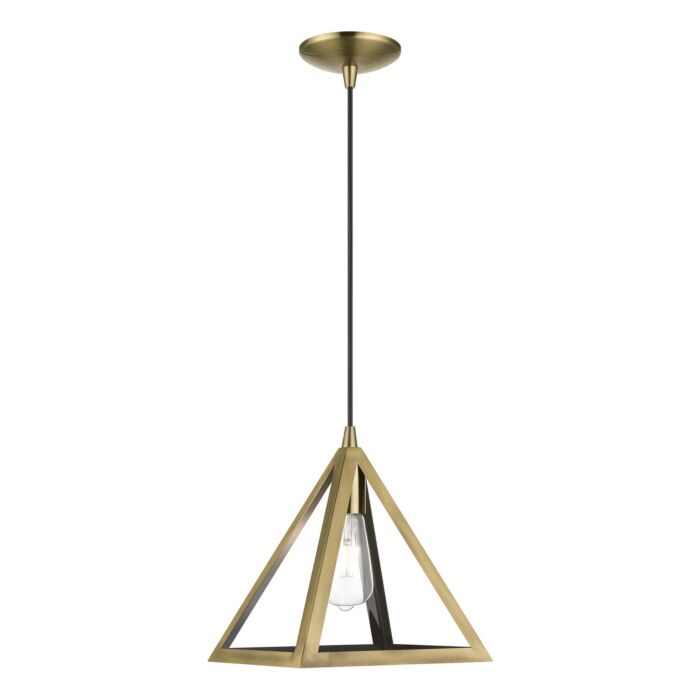 Pinnacle 1-Light Pendant in Antique Brass