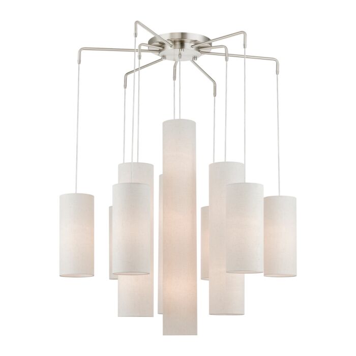 Strathmore 15-Light Foyer Chandelier in Brushed Nickel