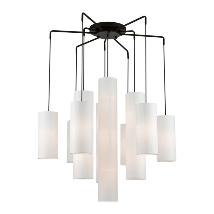 Strathmore 15-Light Foyer Chandelier in Black
