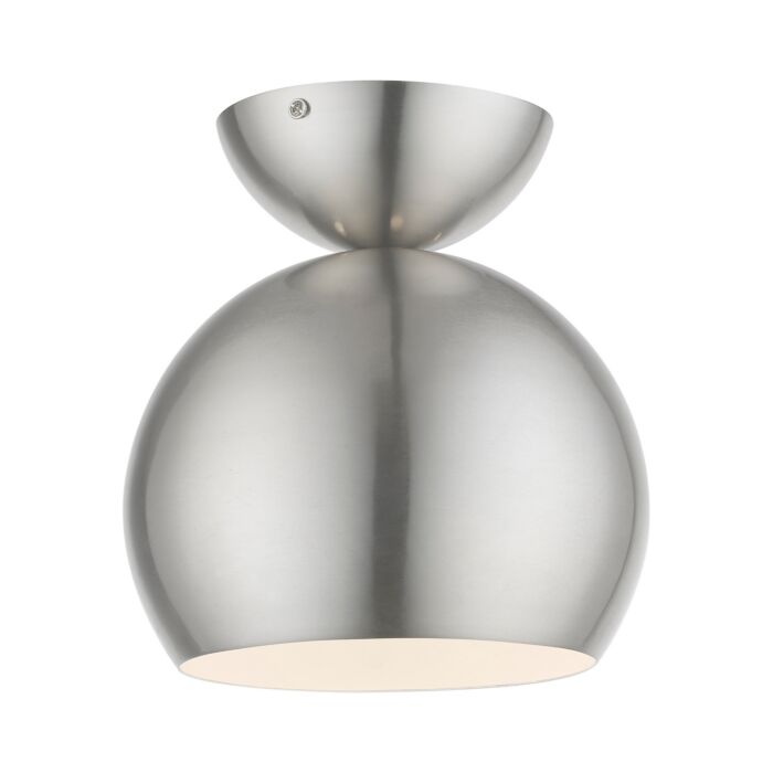 Stockton 1-Light Semi-Flush Mount in Brushed Nickel