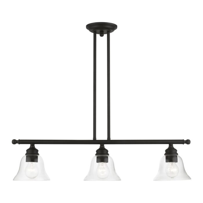 Moreland 3-Light Linear Chandelier in Black