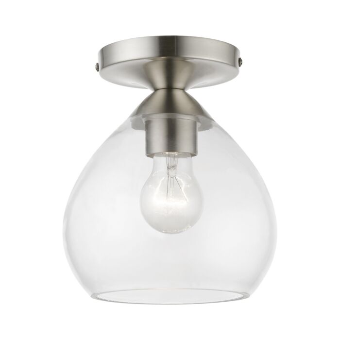 Catania 1-Light Semi-Flush Mount in Brushed Nickel