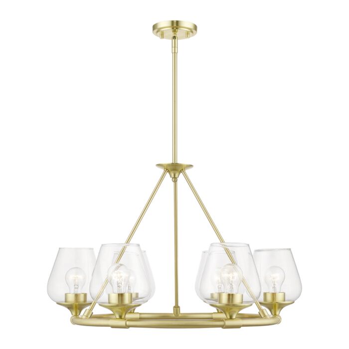 Willow 6-Light Chandelier in Satin Brass