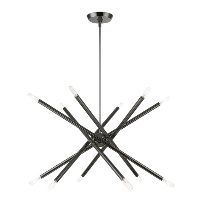 Soho 12-Light Chandelier in Black Chrome