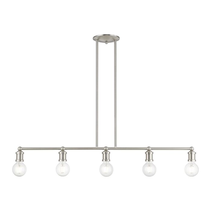 Lansdale 5-Light Linear Chandelier in Brushed Nickel