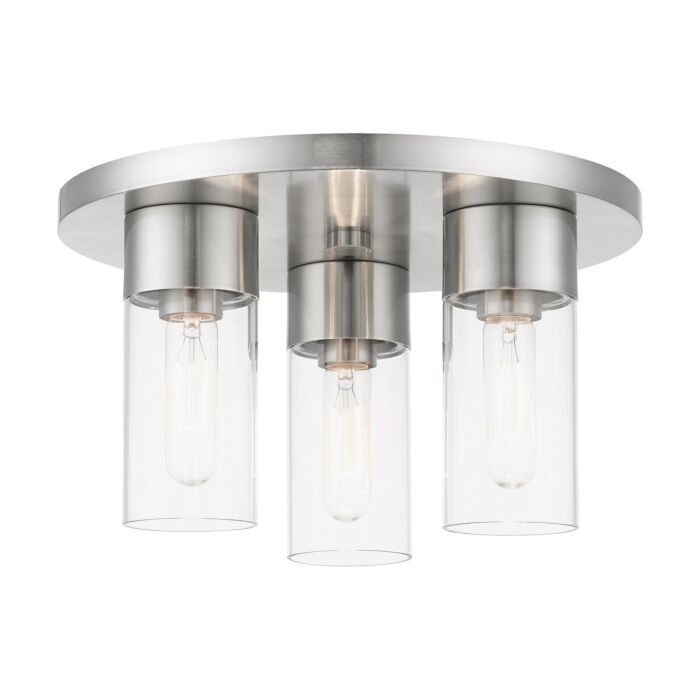 Carson 3-Light Flush Mount in Brushed Nickel