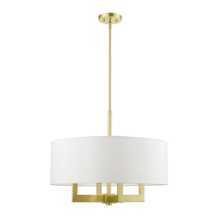 Cresthaven 4-Light Chandelier in Satin Brass
