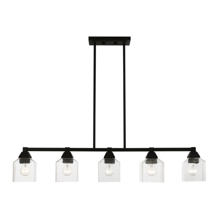 Aragon 5-Light Linear Chandelier in Black
