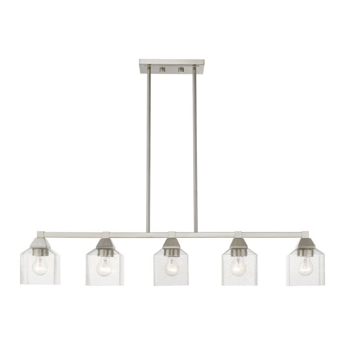 Aragon 5-Light Linear Chandelier in Brushed Nickel