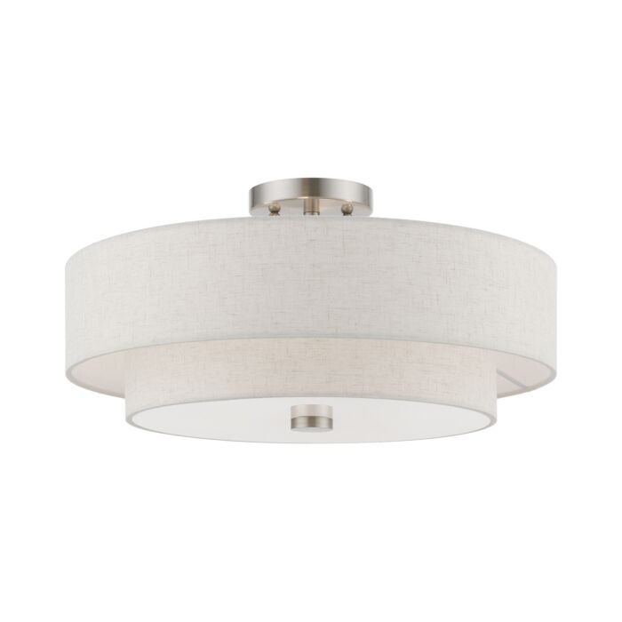 Meridian 4-Light Semi-Flush Mount in Brushed Nickel