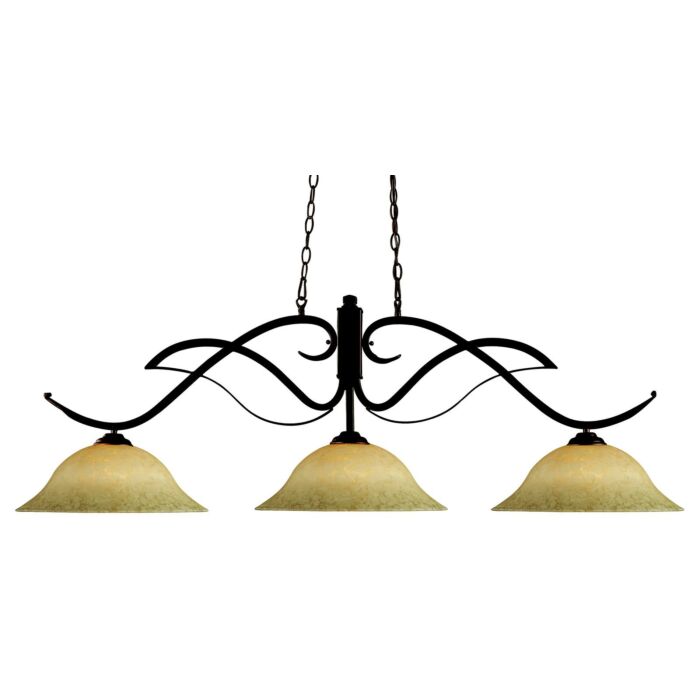 Z Lite Phoenix 3 Light Linear Pendant Light In Bronze