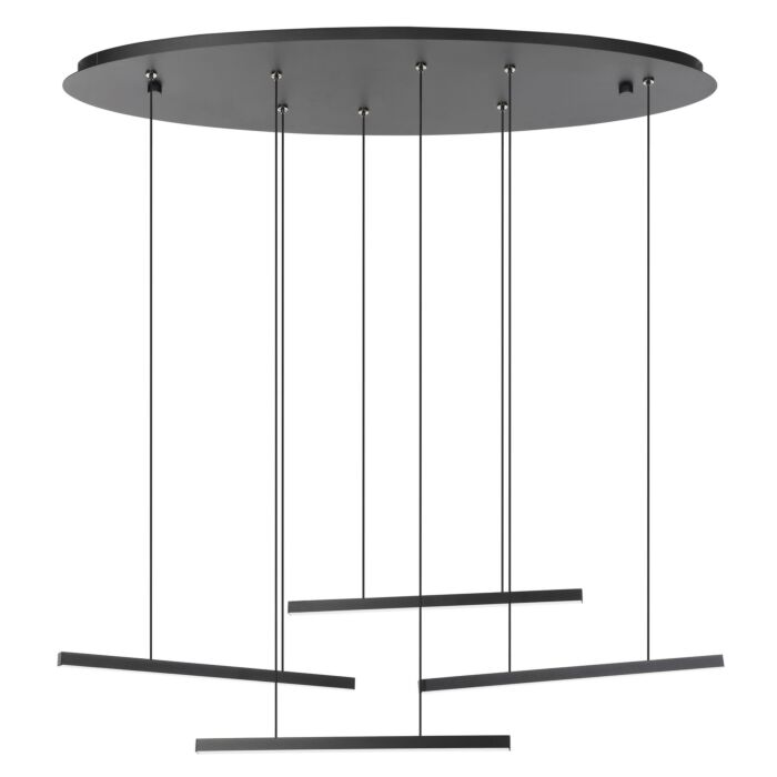 Lindoza 4-Light LED Pendant in Matte Black