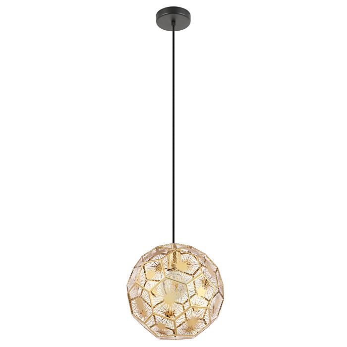 Skoura 1-Light Pendant in Structured Black