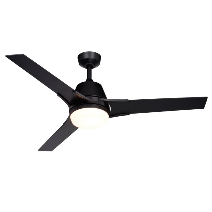 Crescent 1-Light 52" Hanging Ceiling Fan in Black