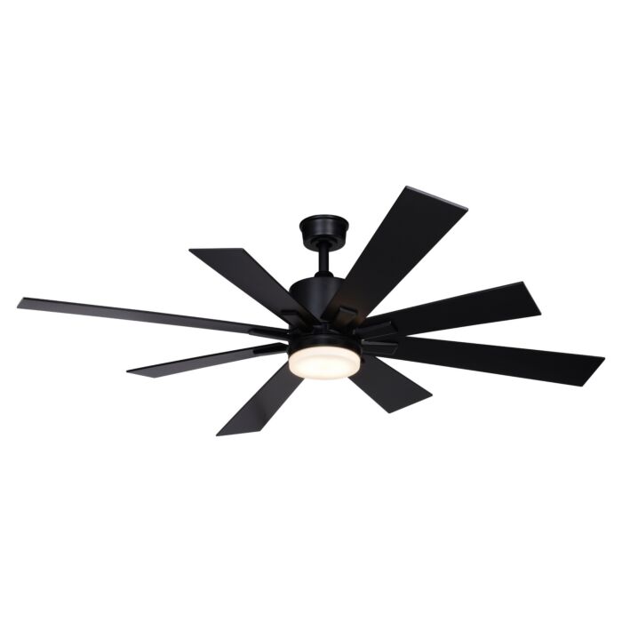 Crawford 1-Light 60" Hanging Ceiling Fan in Black