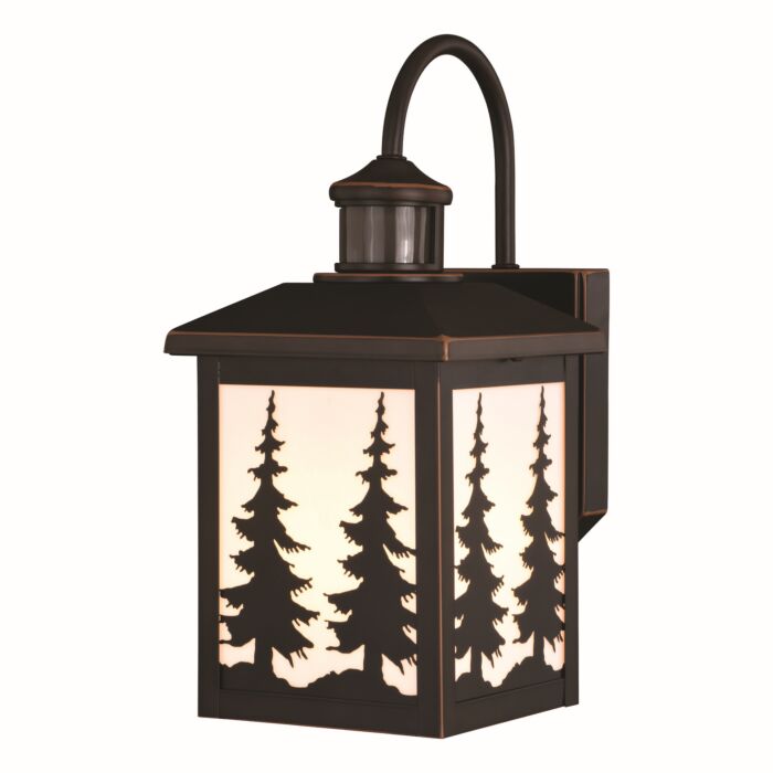 Yosemite 1-Light Outdoor Motion Sensor Wall Mount in Burnished Bronze