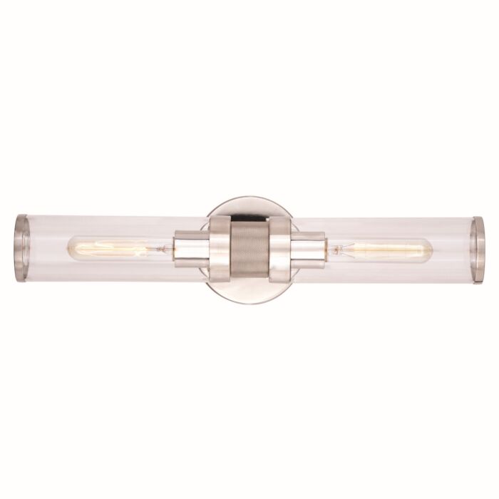 Levitt 2-Light Wall Sconce in Polished Nickel