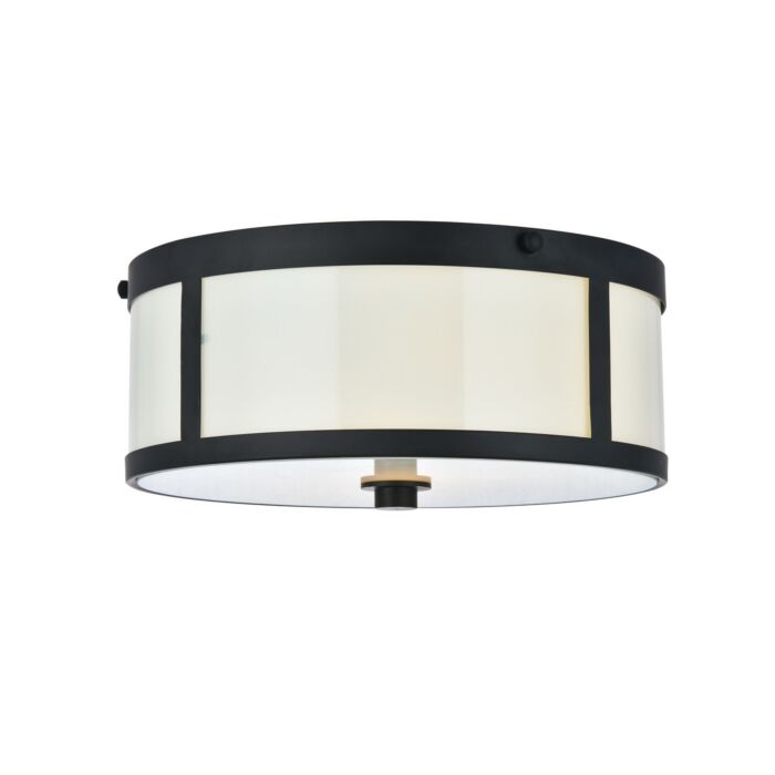 Hadrian 2-Light Two light Flush Mount in flat black