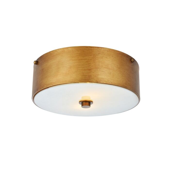 Hazen 2-Light Two light Flush Mount in vintage gold