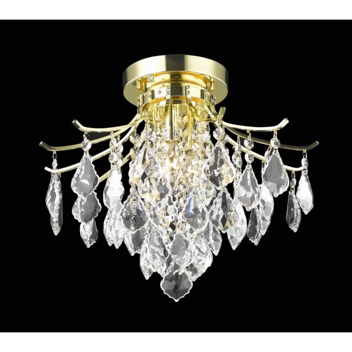 Amelia 3-Light Flush Mount in Gold