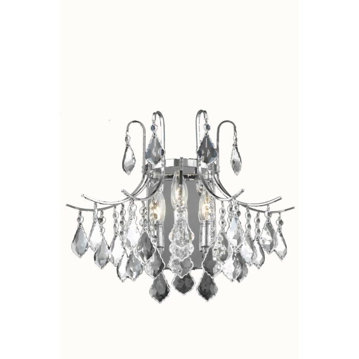 Amelia 3-Light Wall Sconce in Chrome