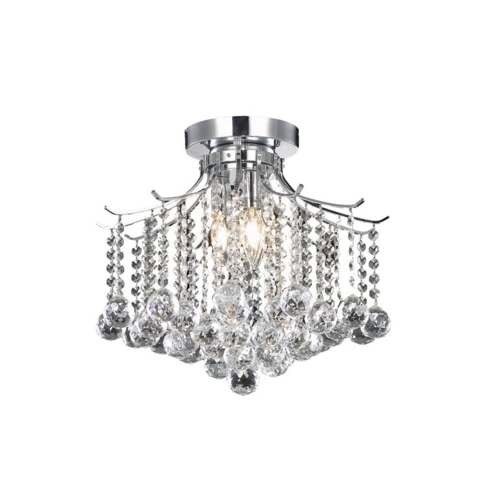 Amelia 3-Light Flush Mount in Chrome