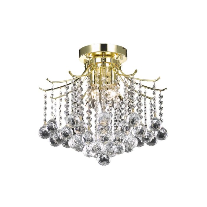 Amelia 3-Light Flush Mount in Gold