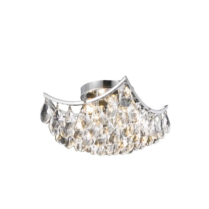 Clara 4-Light Flush Mount in Chrome