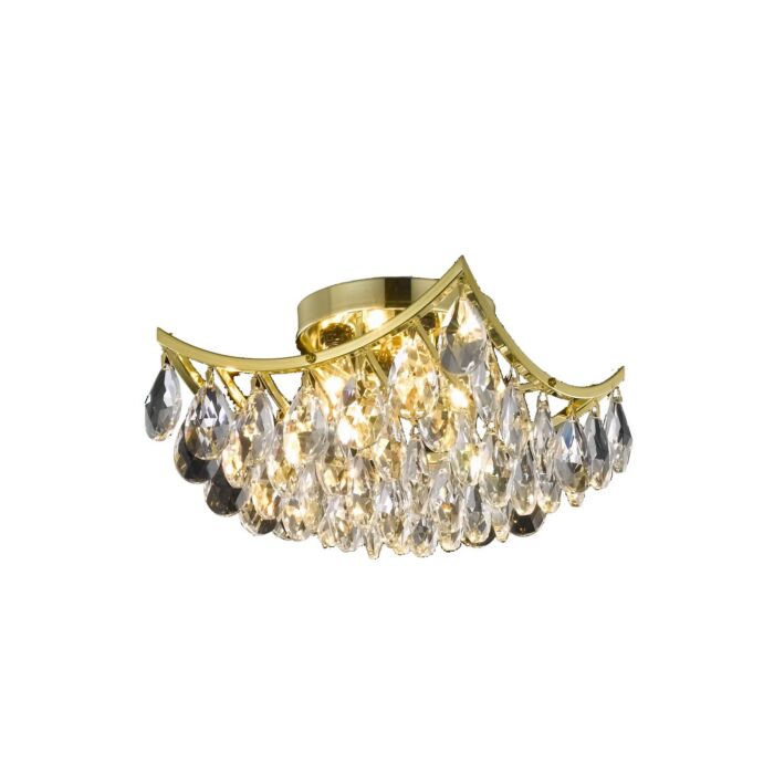 Clara 4-Light Flush Mount in Gold