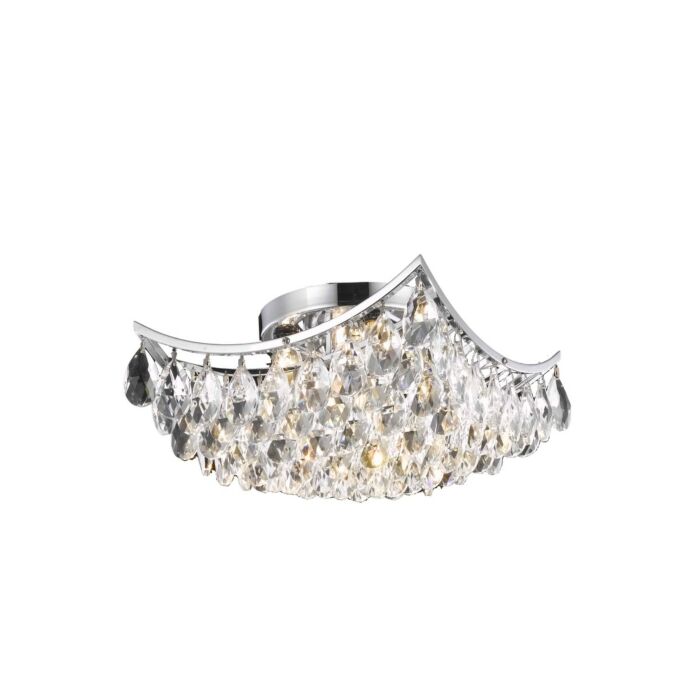 Clara 4-Light Flush Mount in Chrome