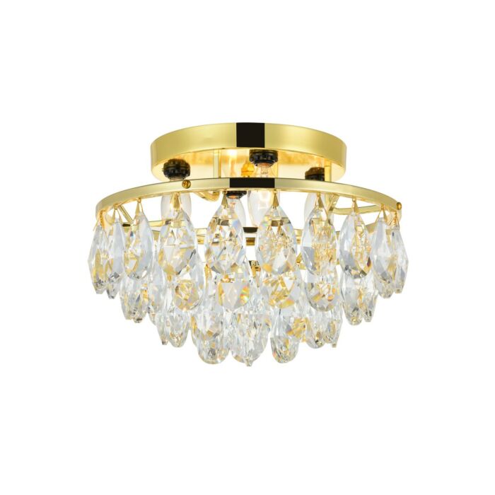Clara 4-Light Flush Mount in Gold