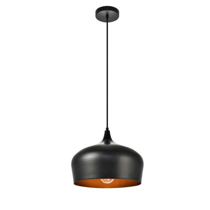 Nora 1-Light Pendant in Black