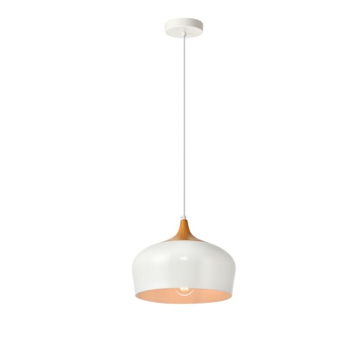Nora 1-Light Pendant in White